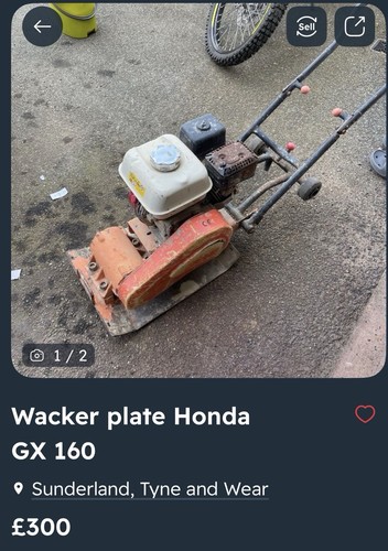 Wacker plate honda - wacker,